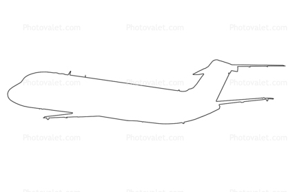Douglas C-9 Nightingale outline, line drawing, shape