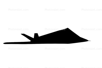 Lockheed F-117A Stealth Fighter silhouette, logo, shape