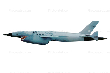 Teledyne Ryan AQM-34L Firebee, UAV, drone, shark mouth, photo-object, object, cut-out, cutout