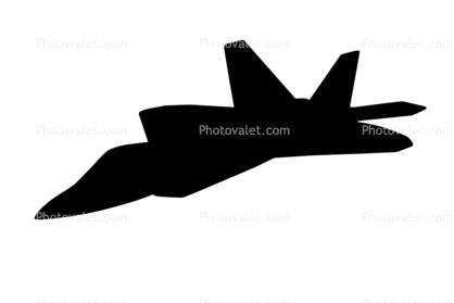 Silhouette F-22, shape, logo