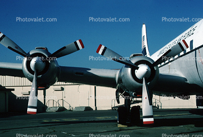 R-2800 Radial Engines, Douglas C-118A Liftmaster, 131602, Travis Air Force Base, California