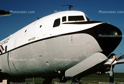Douglas C-118A Liftmaster nose, 131602, Travis Air Force Base, California