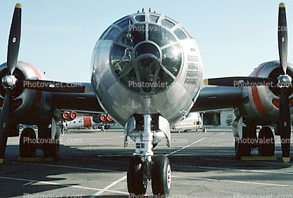 Boeing B-29 Superfortress, Travis Air Force Base, California, head-on