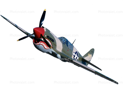 Curtiss P-40 Warhawk photo-object, object, cut-out, cutout