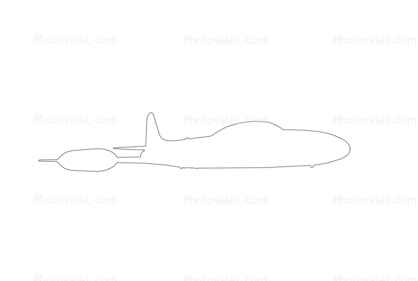 T-33A outline, line drawing
