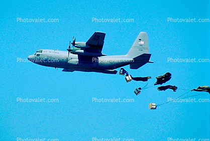 Parachuting Supplies, Lockheed C-130 Hercules, milestone of flight