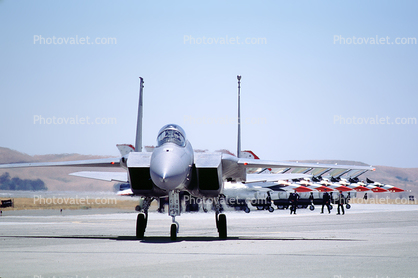 F-15 Eagle, Travis Air Force Base, California, McDonnell Douglas, head-on