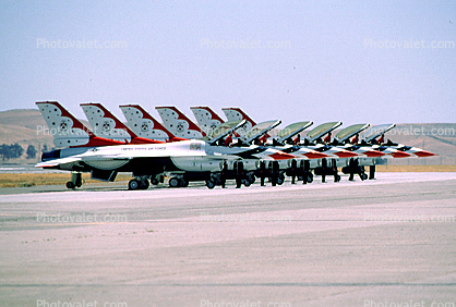 The USAF Thunderbirds, Lockheed F-16 Fighting Falcon, Travis Air Force Base, California