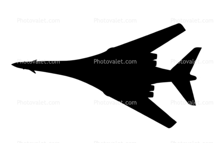 Rockwell B-1B Bomber silhouette, shape, Planform