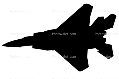 McDonnell Douglas, F-15E Strike Eagle silhouette, logo, shape, Planform