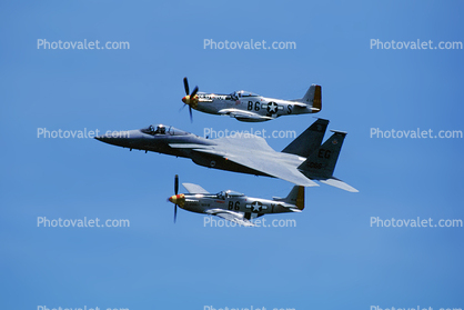 P-51D Mustang, F-15E Strike Eagle, USAF, Heritage flight