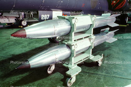 B-61 Silver Bullet Special Weapon, Thermo-Nuclear Hydrogen Bomb, Bomb Rack, Lowery Air Force Base, Denver, Colorado