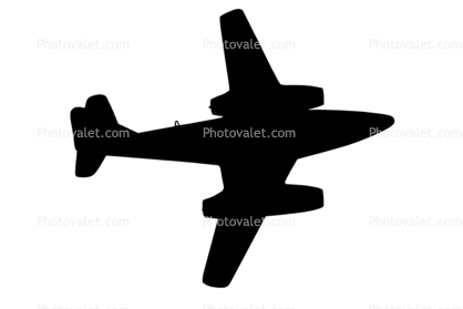 Me-262 Swallow Silhouette, shape, logo, German Air Force, Luftwaffe