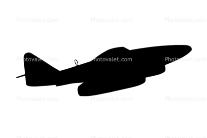 side Silhouette of a Me-262 Swallow, shape, logo, German Air Force, Luftwaffe