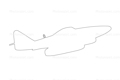 Messerschmitt Me-262 Swallow outline, line drawing