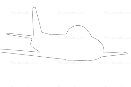 F-86 Sabre outline, line drawing, shape