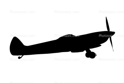 Spitfire silhouette, logo, shape
