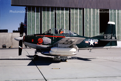 0-13786, North American YAT-28E Trojan, USAF, Ground attack aircraft, March ARB (RIV / KRIV), California