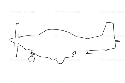 YAT 28E outline, line drawing, 0-13786, North American YAT-28E Trojan, USAF, Ground attack aircraft, shape