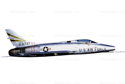 0-31737, North American F-100 Super Saber photo-object, object, cut-out, cutout