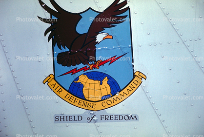 Air Defense Command, Shield of Freedom, Eagle, Lightning Bolt, emblem, USAF, United States Air Force