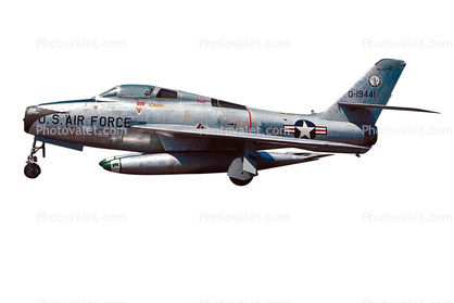 0-19441, F-84 Thunderstreak, Massachusetts National Guard, photo-object, object, cut-out, cutout