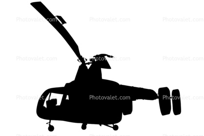 Kaman H-43 Huskie silhouette, logo, shape