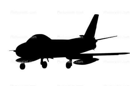 F-86 Sabre Silhouette, USAF, logo, shape