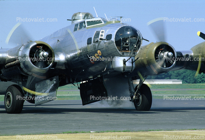 B-17G Spinning Props, chin gun turret, propellers, 8th Air Force, Bedford, Massachusetts