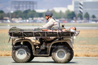 Patient Stretcher, Quad, soldier, troops, litter patient, wounded