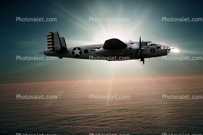 North American B-25 Mitchell in high flight, milestone of flight