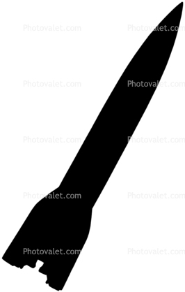 V-2 Rocket silhouette, logo, shape