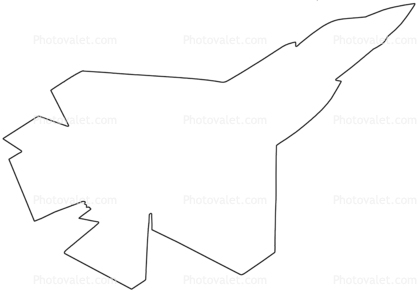 Lockheed Martin F-35 outline, line drawing, shape