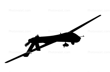 General Atomics RQ-1A Predator silhouette, logo, UAV, shape