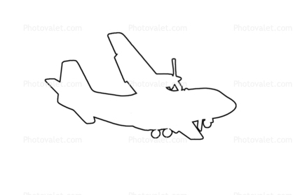 Alenia C-27A Spartan outline, line drawing