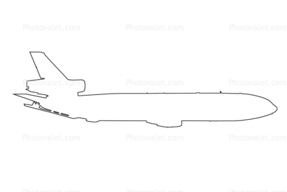 DC-10 outline, shape, KC-10 Extender