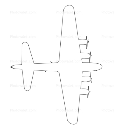 B-17 outline, shape