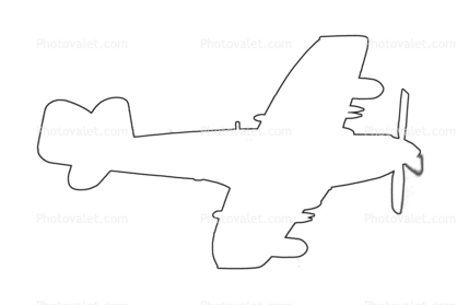 Fairey Firefly AS-6 outline, line drawing