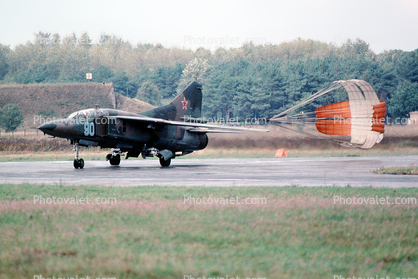 90, Russian Aircraft, parachute braking, jet fighter, USSR Air Force