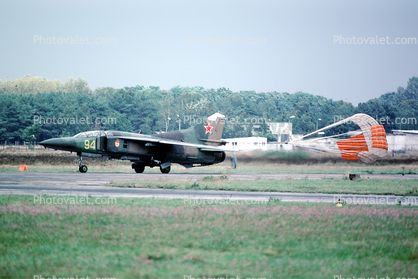 94, Russian Aircraft, parachute braking, jet fighter, USSR Air Force