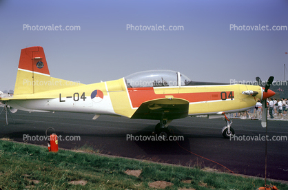 L-04, Pilatus Trainer Aircraft, Turbo Trainer, Royal Netherlands Air Force, (RNLAF), low-wing tandem-seat training aircraft