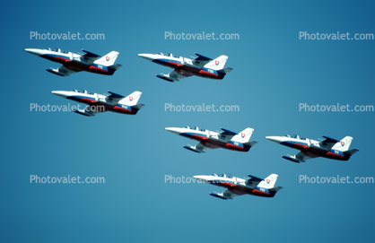 Aero Vodochody L-39 Albatros, Slovak Air Force, White Albatross, Fairford, formation flying