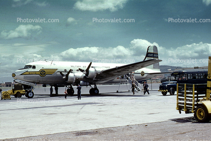 49054, Transport, MATS, Military Air Transport Service, USAF, Douglas C-54 Skymaster, Ciampino Airport, Italy, 1950s