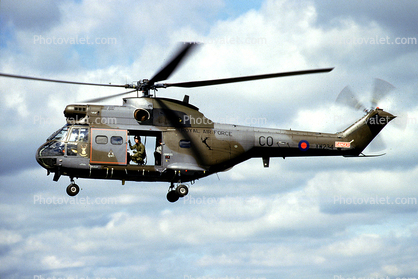XW234, Westland Puma HC.1 (SA 330E), Royal Air Force, RAF, flight, flying, airborne, Single Rotor, Helicopter, aircraft, rotorcraft