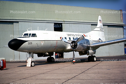 141009, 009, Convair C-131F, United States Navy, USN, NAF Mildenhall, 1950s