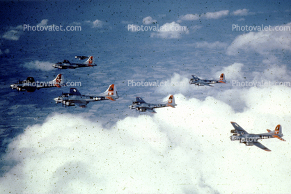 formation flight of B-17's