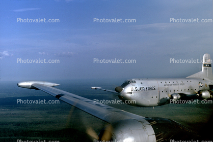 3005 C-124 in flight, flying, airborne, MATS