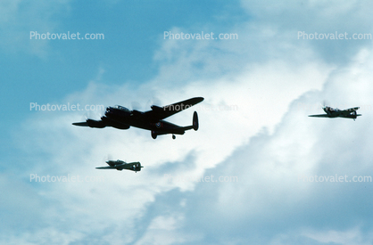 Lancaster and Spitfire and Hurricane Heritage Flight