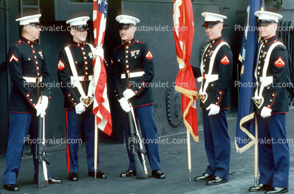 Marine Detachment for Security on Board the USS Ranger, Color Guard