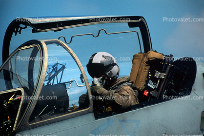AV-8B Harrier Pilot with Helmet, open Canopy
